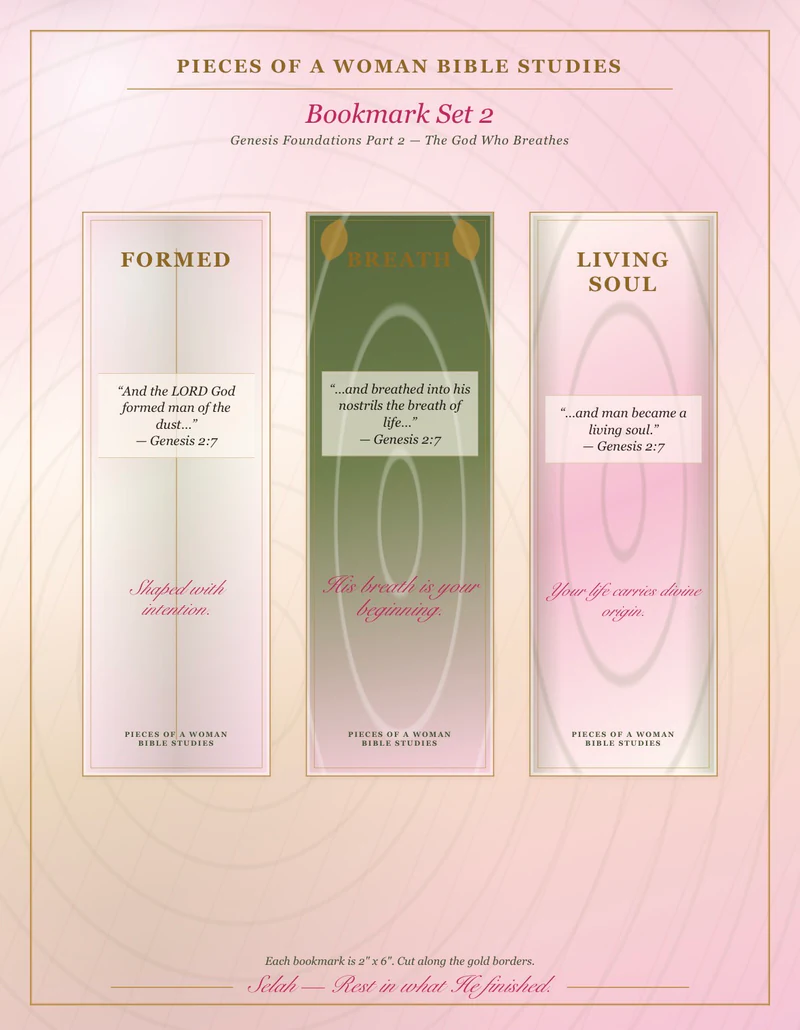 Genesis Foundations Part 2 Bookmark Set 2: FORMED, BREATH, and LIVING SOUL